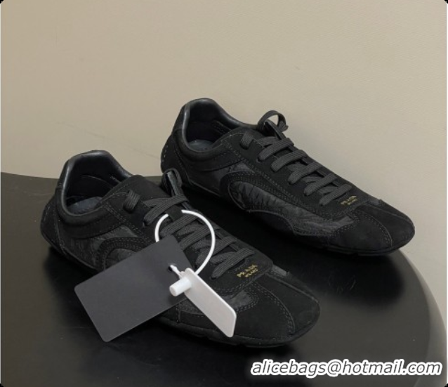Best Price Prada Montecarlo Re-Edition 2005 suede and Re-Nylon sneakers Black 2026 1E247O