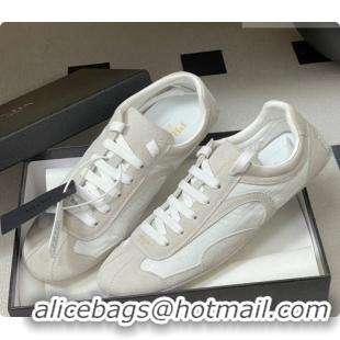 Good Quality Prada Montecarlo Re-Edition 2005 suede and Re-Nylon sneakers Light Grey 2026 1E247O