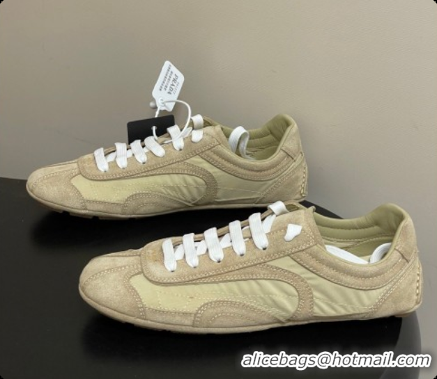 Purchase Prada Montecarlo Re-Edition 2005 suede and Re-Nylon sneakers Beige 2026 1E247O