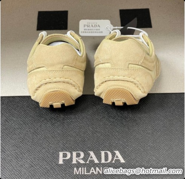 Purchase Prada Montecarlo Re-Edition 2005 suede and Re-Nylon sneakers Beige 2026 1E247O