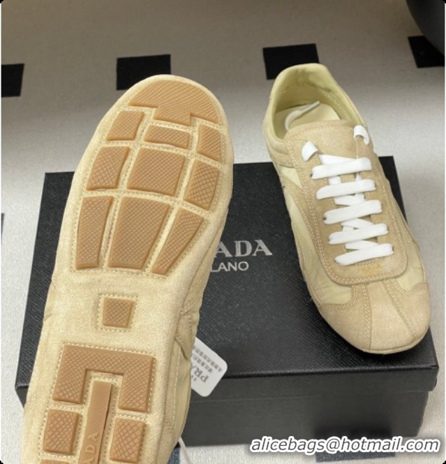 Purchase Prada Montecarlo Re-Edition 2005 suede and Re-Nylon sneakers Beige 2026 1E247O