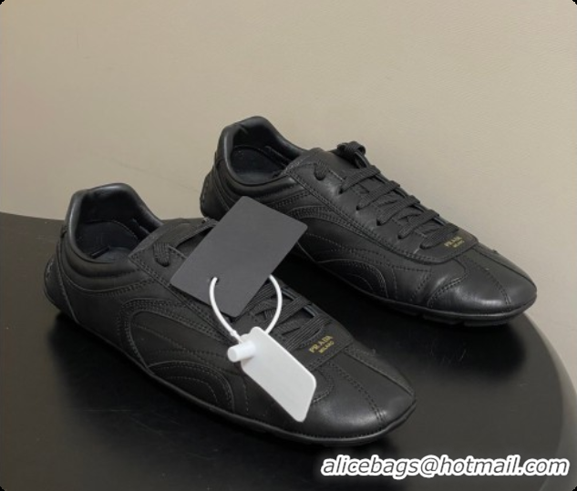 Best Price Prada Montecarlo Re-Edition 2005 Leather sneakers Black 2026 11E247O