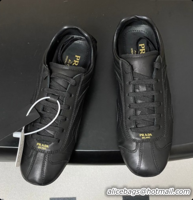 Best Price Prada Montecarlo Re-Edition 2005 Leather sneakers Black 2026 11E247O