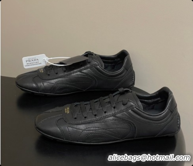 Best Price Prada Montecarlo Re-Edition 2005 Leather sneakers Black 2026 11E247O