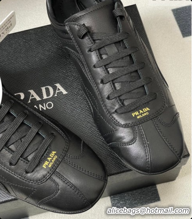 Best Price Prada Montecarlo Re-Edition 2005 Leather sneakers Black 2026 11E247O