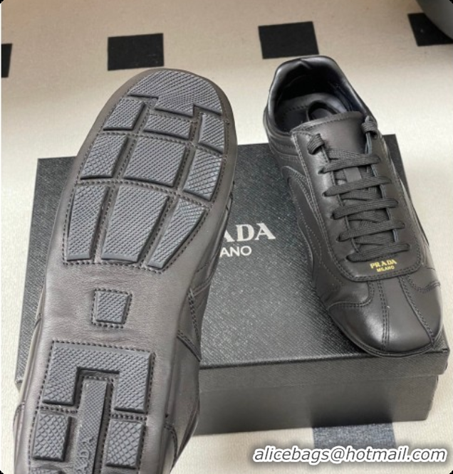 Best Price Prada Montecarlo Re-Edition 2005 Leather sneakers Black 2026 11E247O