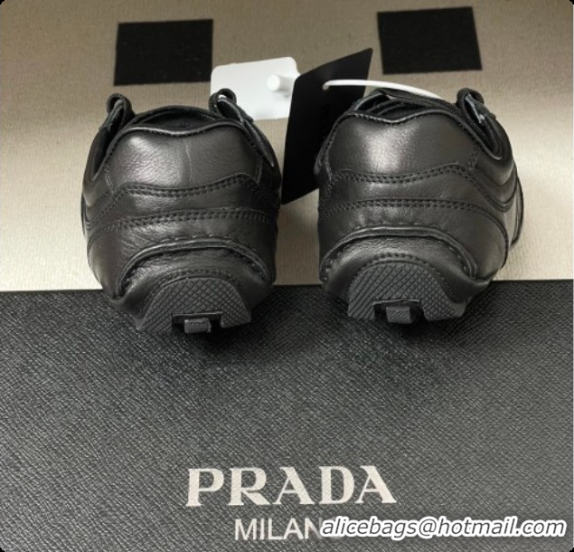 Best Price Prada Montecarlo Re-Edition 2005 Leather sneakers Black 2026 11E247O