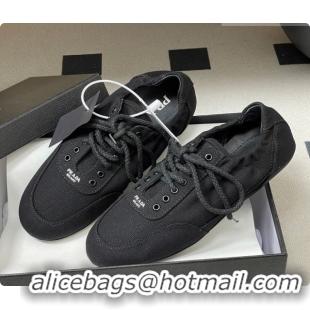 Durable Prada Collapse Canvas Sneakers Black 2026 1E989N