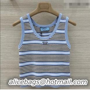 Buy Discount Prada Knit Vest PR031109 Light Blue 2026