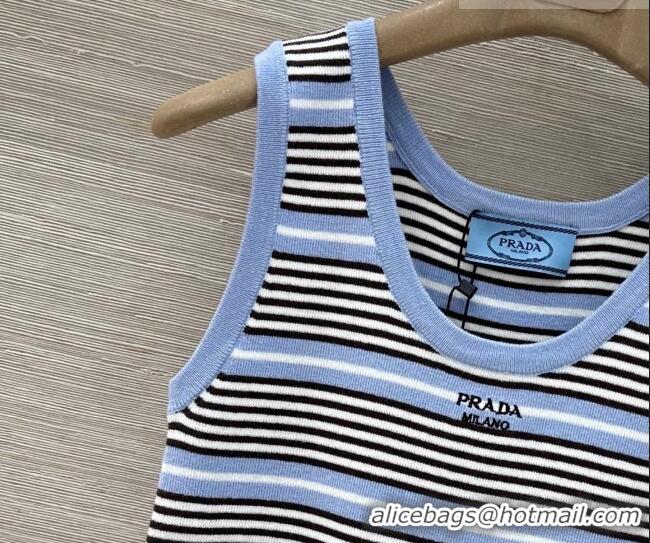 Buy Discount Prada Knit Vest PR031109 Light Blue 2026