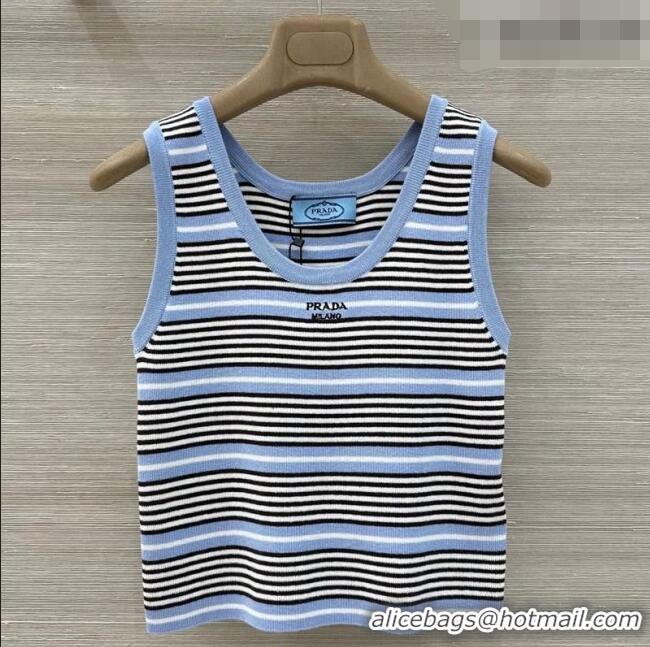 Buy Discount Prada Knit Vest PR031109 Light Blue 2026