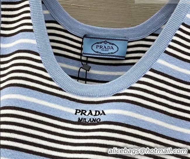 Buy Discount Prada Knit Vest PR031109 Light Blue 2026