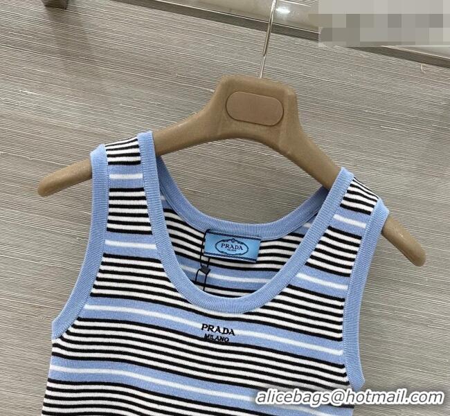 Buy Discount Prada Knit Vest PR031109 Light Blue 2026