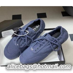 Luxury Prada Collapse Canvas Sneakers Blue 2026 1E989N