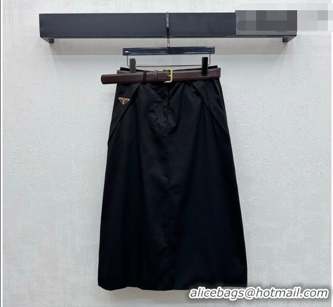 Best Quality Inexpensive Prada Vest and Skirt Set PR032526 Black 2026