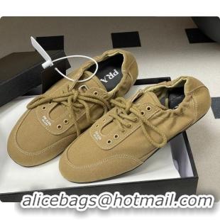 Good Product Prada Collapse Canvas Sneakers Khaki 2026 1E989N