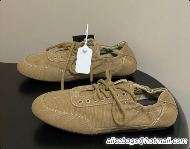 Good Product Prada Collapse Canvas Sneakers Khaki 2026 1E989N