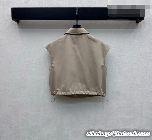 Traditional Discount Prada Vest and Skirt Set PR032526 Khaki 2026