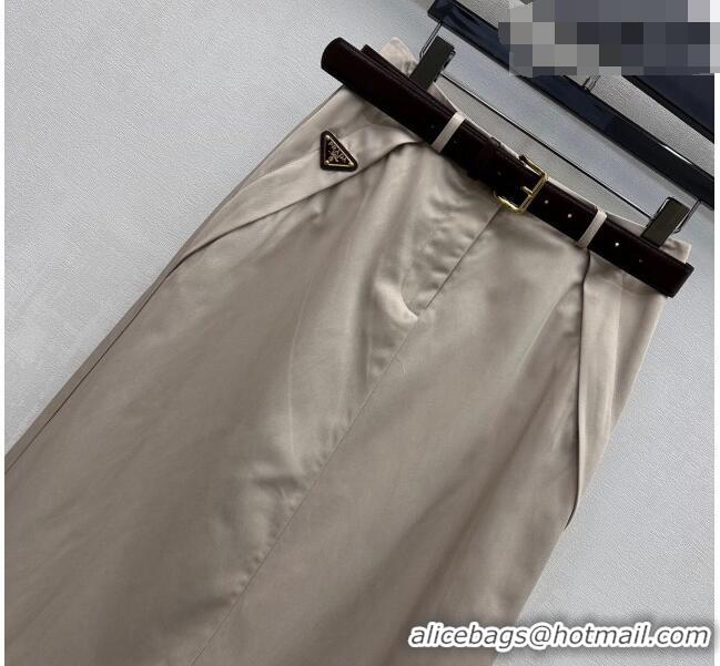 Traditional Discount Prada Vest and Skirt Set PR032526 Khaki 2026