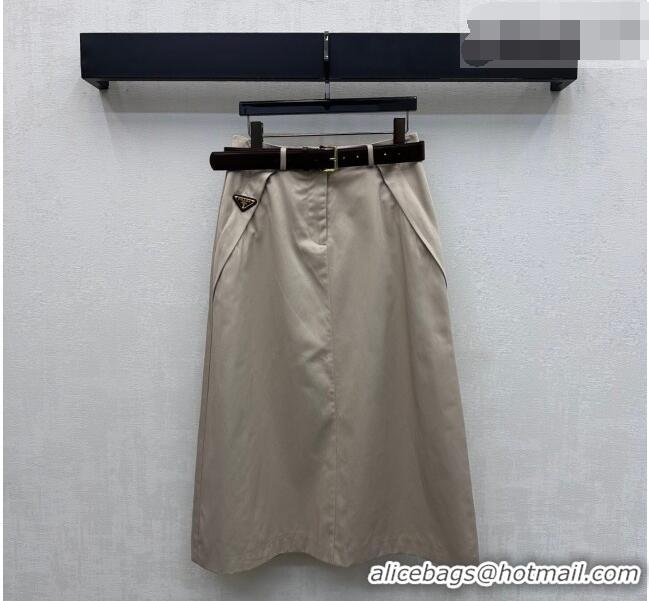 Traditional Discount Prada Vest and Skirt Set PR032526 Khaki 2026