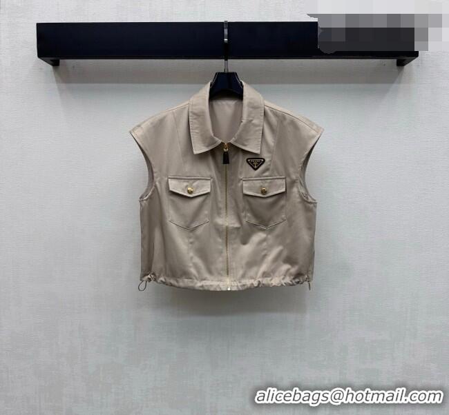 Traditional Discount Prada Vest and Skirt Set PR032526 Khaki 2026