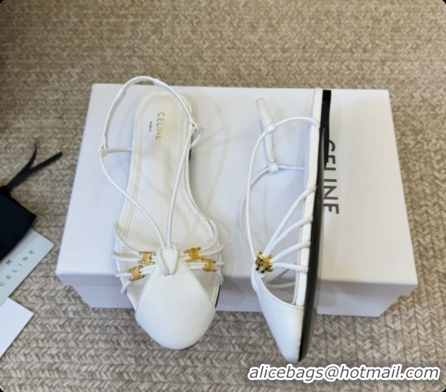 Unique Style Celine Cocktail Sandals in Calfskin C080332 White 2026