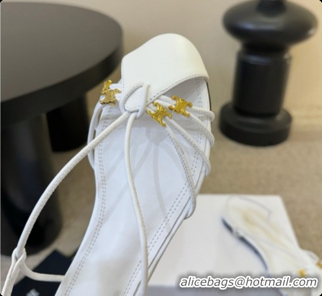 Unique Style Celine Cocktail Sandals in Calfskin C080332 White 2026