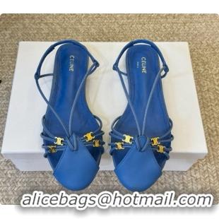 Popular Style Celine Cocktail Sandals in Calfskin C080333 Blue 2026