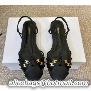 Low Cost Celine Cocktail Sandals in Calfskin C080334 Black 2026