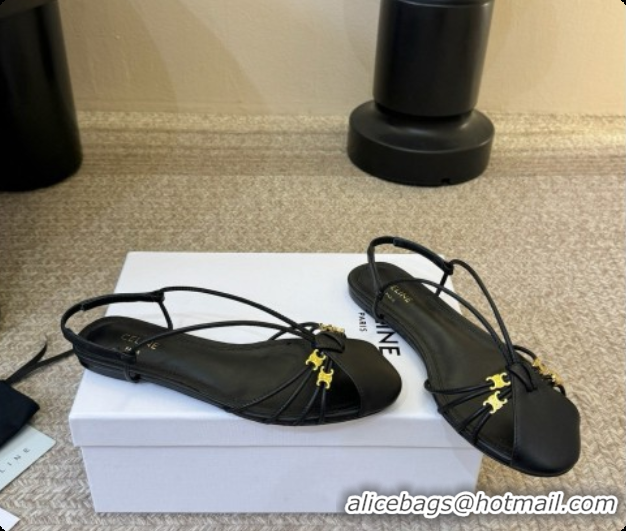 Low Cost Celine Cocktail Sandals in Calfskin C080334 Black 2026