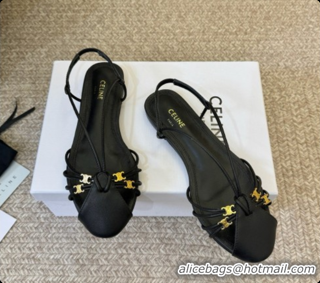 Low Cost Celine Cocktail Sandals in Calfskin C080334 Black 2026