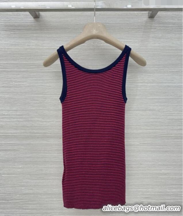 Buy Discount Prada Knit Stripe Vest P041108 Red/Black 2026