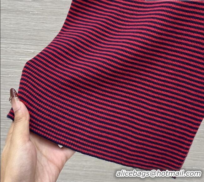 Buy Discount Prada Knit Stripe Vest P041108 Red/Black 2026