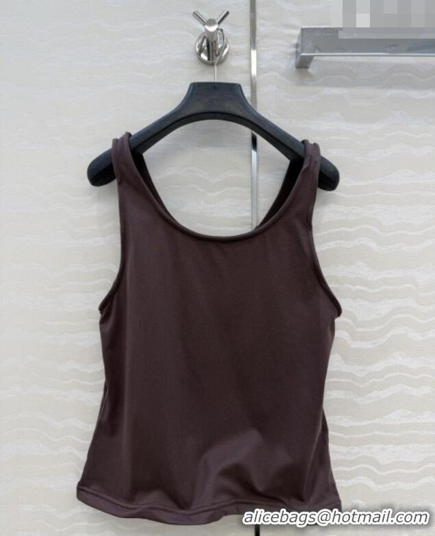 Shop Cheapest Prada Cotton Vest P041117 Brown 2026