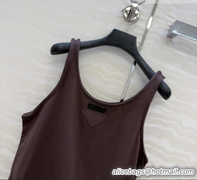 Shop Cheapest Prada Cotton Vest P041117 Brown 2026