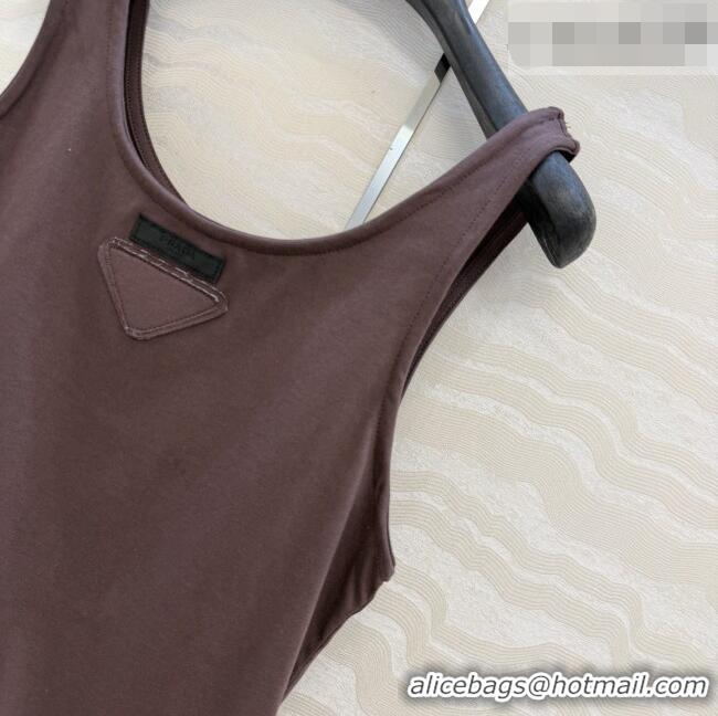 Shop Cheapest Prada Cotton Vest P041117 Brown 2026