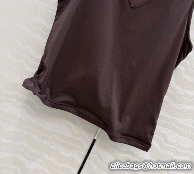 Shop Cheapest Prada Cotton Vest P041117 Brown 2026