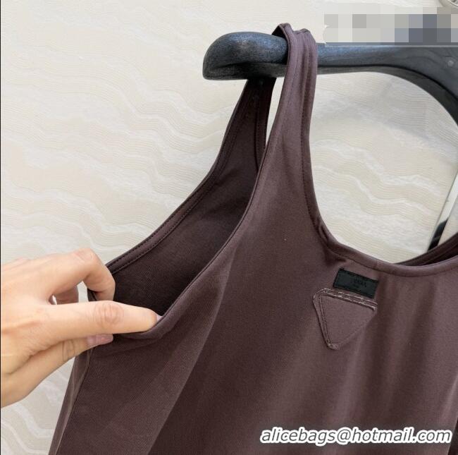 Shop Cheapest Prada Cotton Vest P041117 Brown 2026