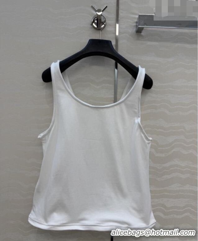 Most Popular Prada Cotton Vest P041118 White 2026