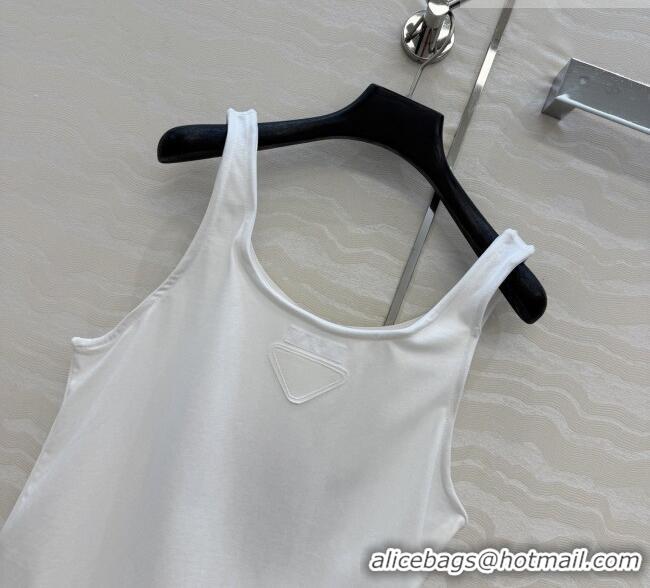 Most Popular Prada Cotton Vest P041118 White 2026