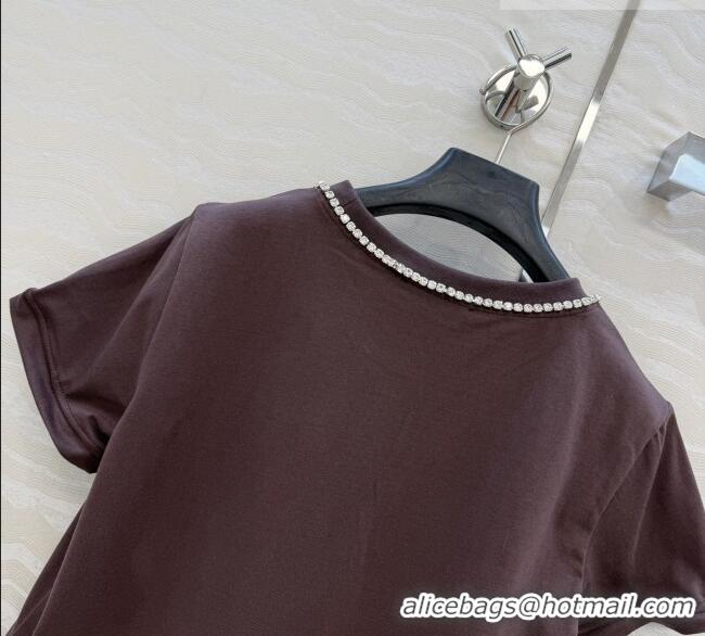 Good Product Prada Cotton T-shirt P041119 Brown 2026