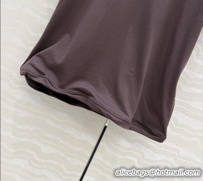 Good Product Prada Cotton T-shirt P041119 Brown 2026