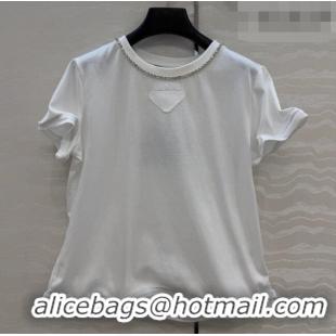 Best Grade Prada Cotton T-shirt P041120 White 2026