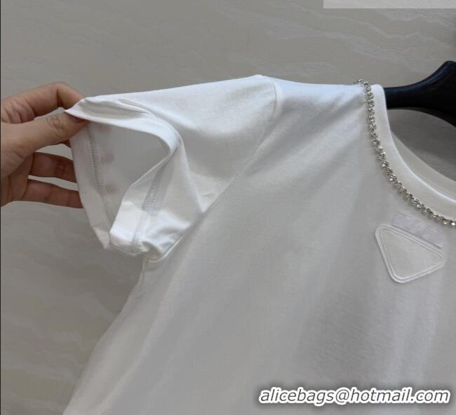 Best Grade Prada Cotton T-shirt P041120 White 2026