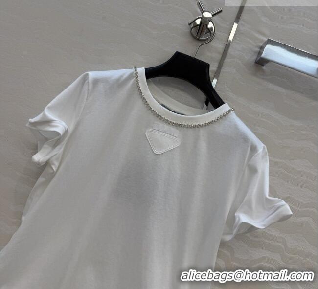 Best Grade Prada Cotton T-shirt P041120 White 2026