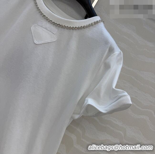 Best Grade Prada Cotton T-shirt P041120 White 2026