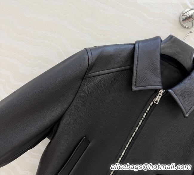 Top Grade Prada Leather Jacket P041121 Black 2026