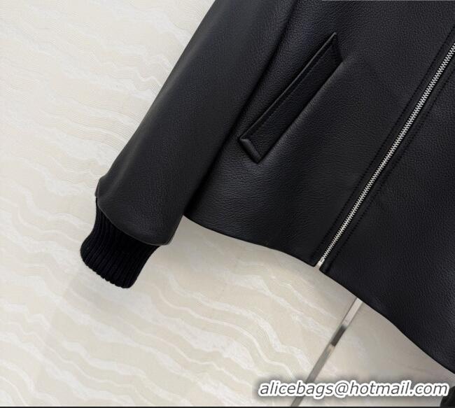 Top Grade Prada Leather Jacket P041121 Black 2026