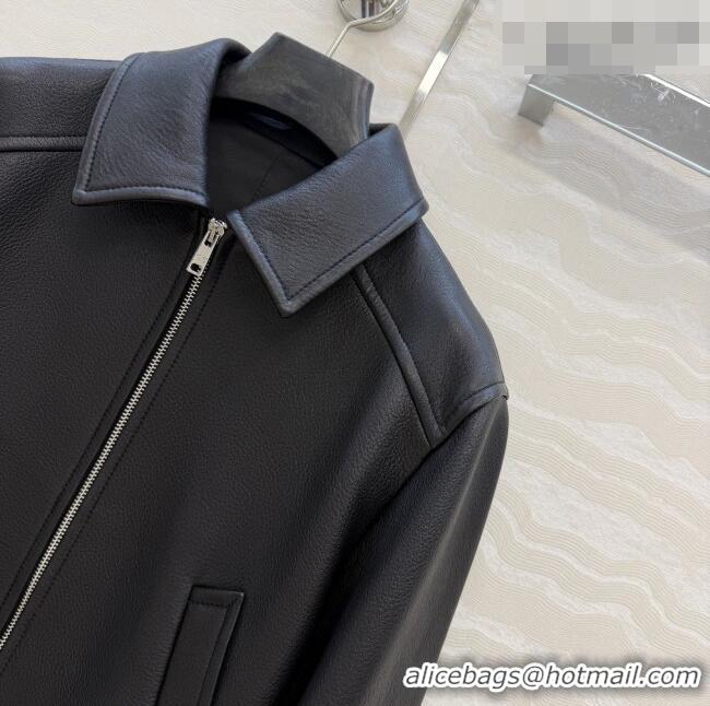 Top Grade Prada Leather Jacket P041121 Black 2026
