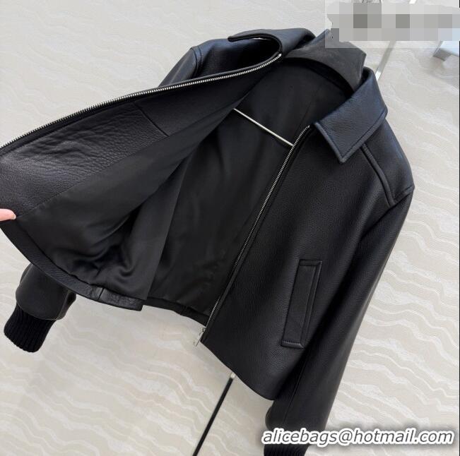 Top Grade Prada Leather Jacket P041121 Black 2026